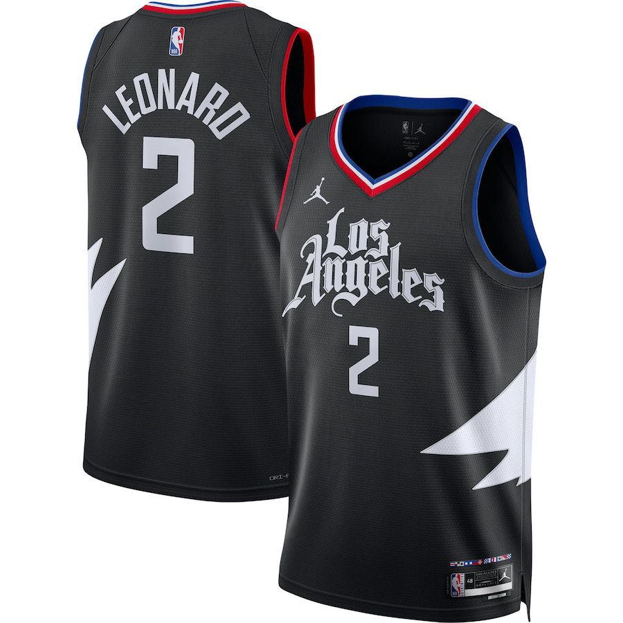 Men Los Angeles Clippers #2 Kawhi Leonard Jordan Brand Black 2022-23 Statement Edition Swingman NBA Jersey